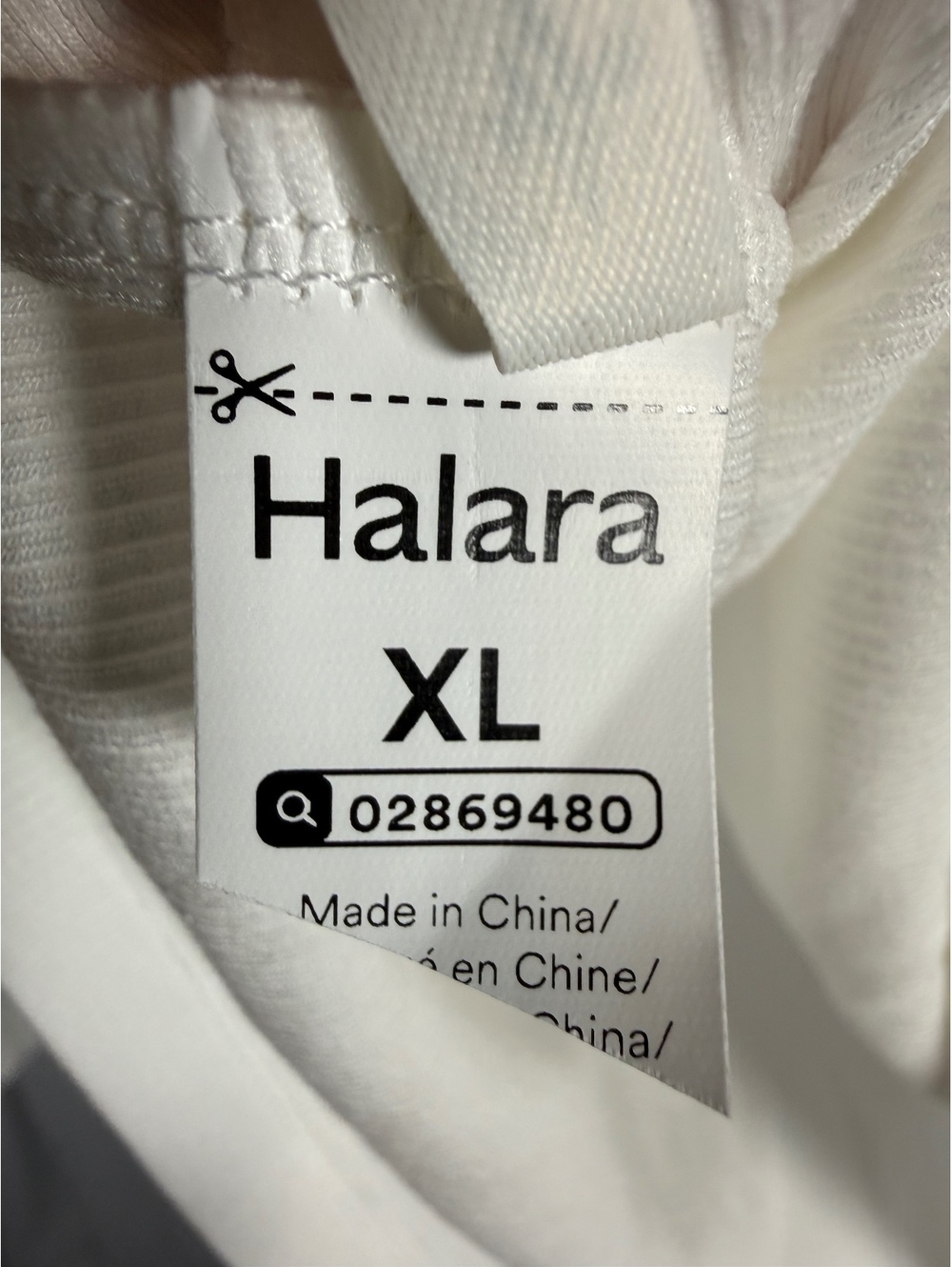 Halara Ribbed Knit Off Shoulder Long Sleeve 2-in-1 Casual Top White Size XL - Picture 5 of 9